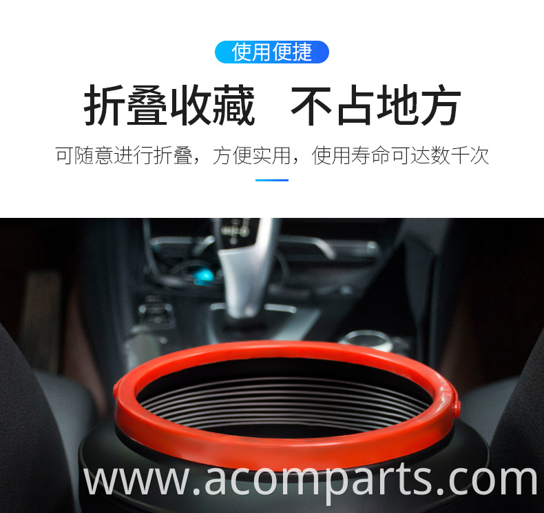 new design 100% waterproof weighted folding garbage can for car